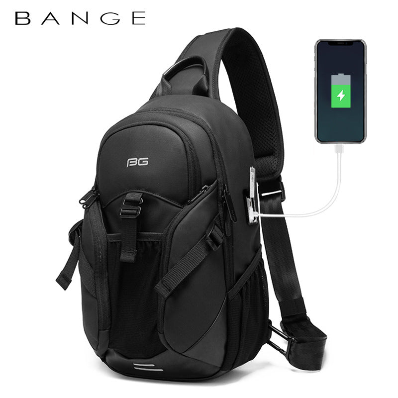 New Men's Summer Chest Bag Fashion Trend Atmospheric Business Messenger Bag All-Match USB Shoulder Bag - V.I.P Digital Presence