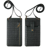 New Multi Function Messenger Vertical Retro Mini One-Shoulder Crocodile Pattern Coin Purse Mobile Phone Bag - V.I.P Digital Presence
