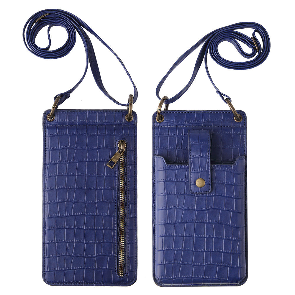 New Multi Function Messenger Vertical Retro Mini One-Shoulder Crocodile Pattern Coin Purse Mobile Phone Bag - V.I.P Digital Presence