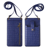 New Multi Function Messenger Vertical Retro Mini One-Shoulder Crocodile Pattern Coin Purse Mobile Phone Bag - V.I.P Digital Presence