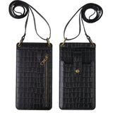 New Multi Function Messenger Vertical Retro Mini One-Shoulder Crocodile Pattern Coin Purse Mobile Phone Bag - V.I.P Digital Presence