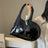 New Unisex Personalized Creative Lacquer Skin Love Shape Shoulder Bag Punk Underarm Bag Women's Handheld PU Photo Bag - V.I.P Digital Presence