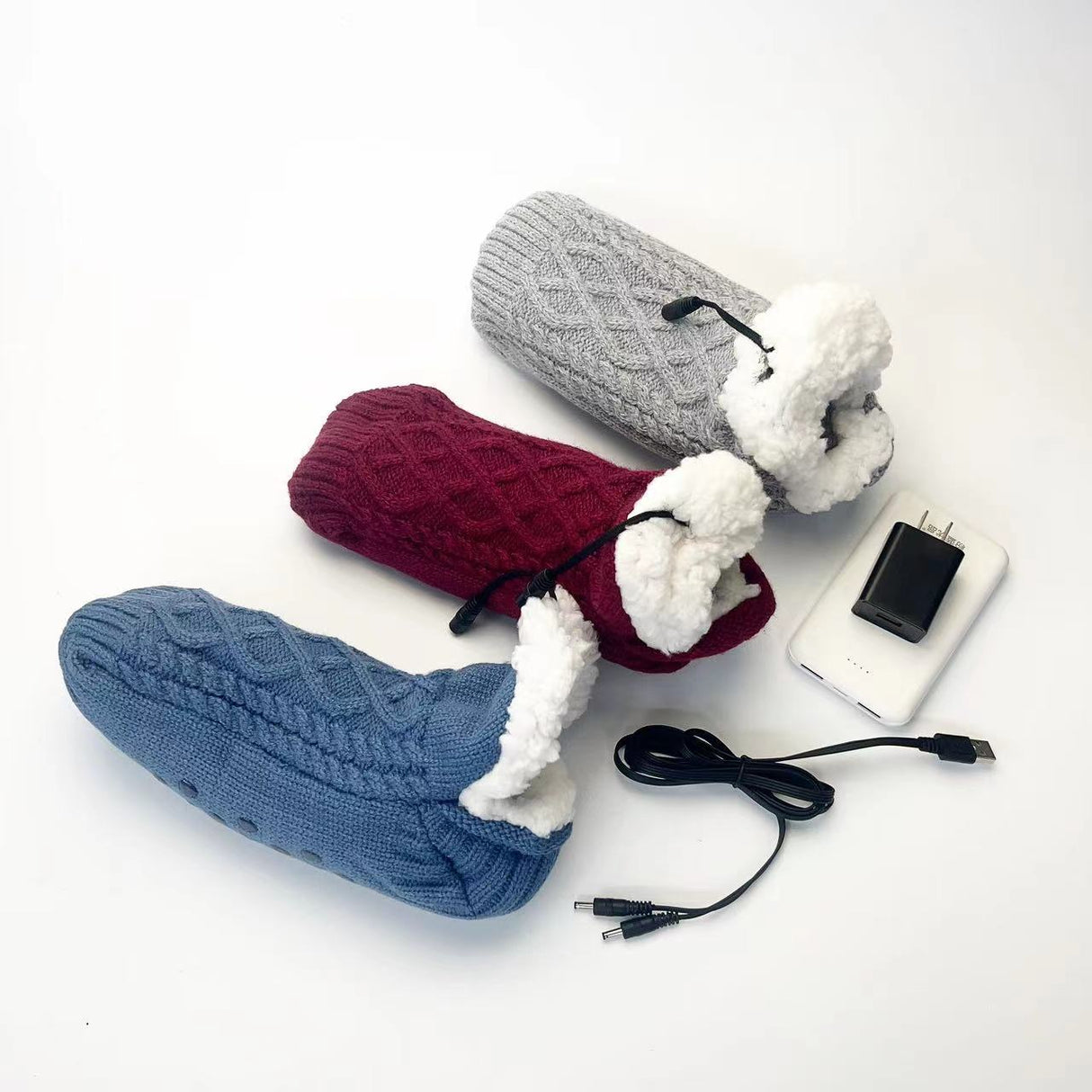 New USB Foot Warmer Home Electric Floor Socks Winter Home Foot Protection Warm Christmas Socks - V.I.P Digital Presence