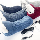 New USB Foot Warmer Home Electric Floor Socks Winter Home Foot Protection Warm Christmas Socks - V.I.P Digital Presence