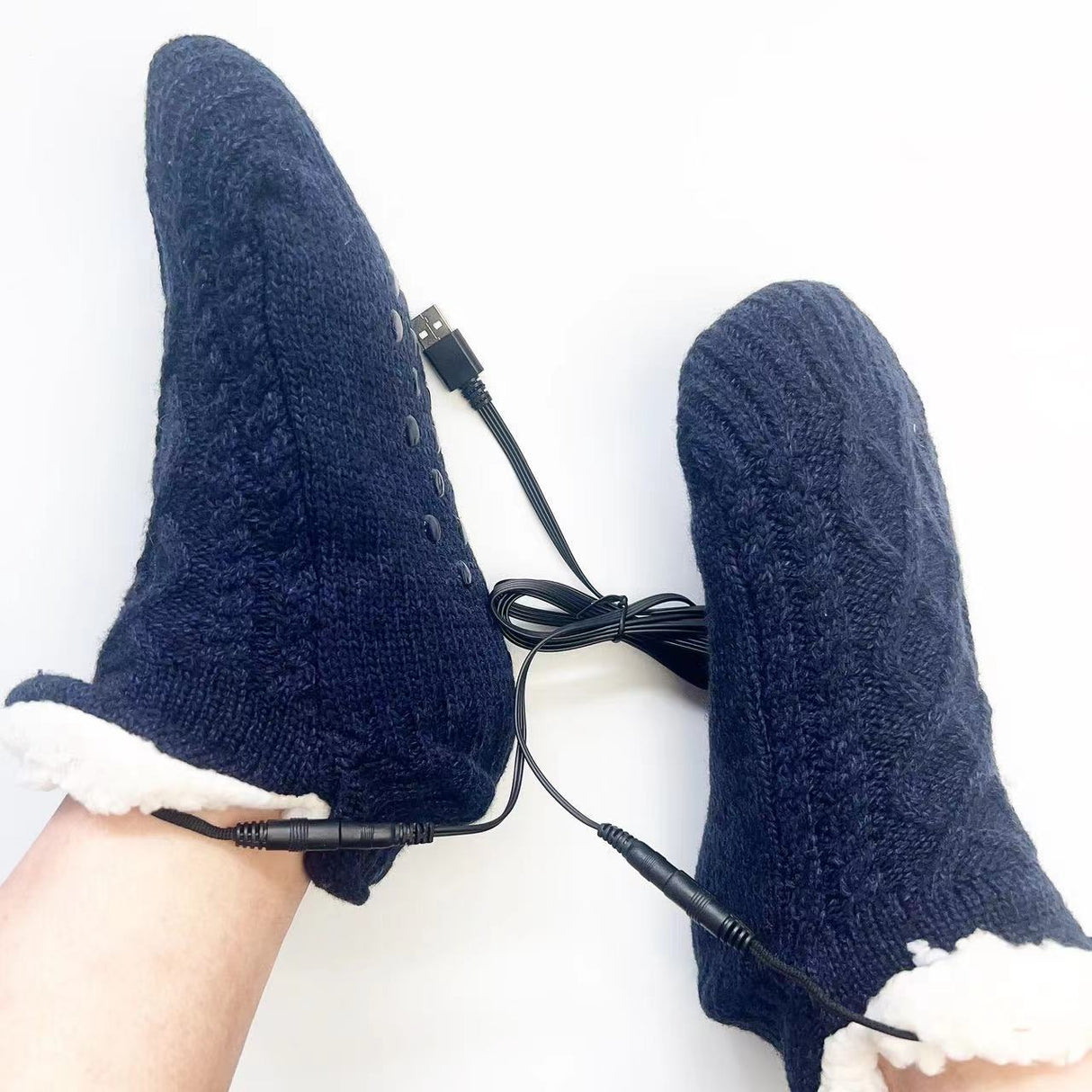 New USB Foot Warmer Home Electric Floor Socks Winter Home Foot Protection Warm Christmas Socks - V.I.P Digital Presence