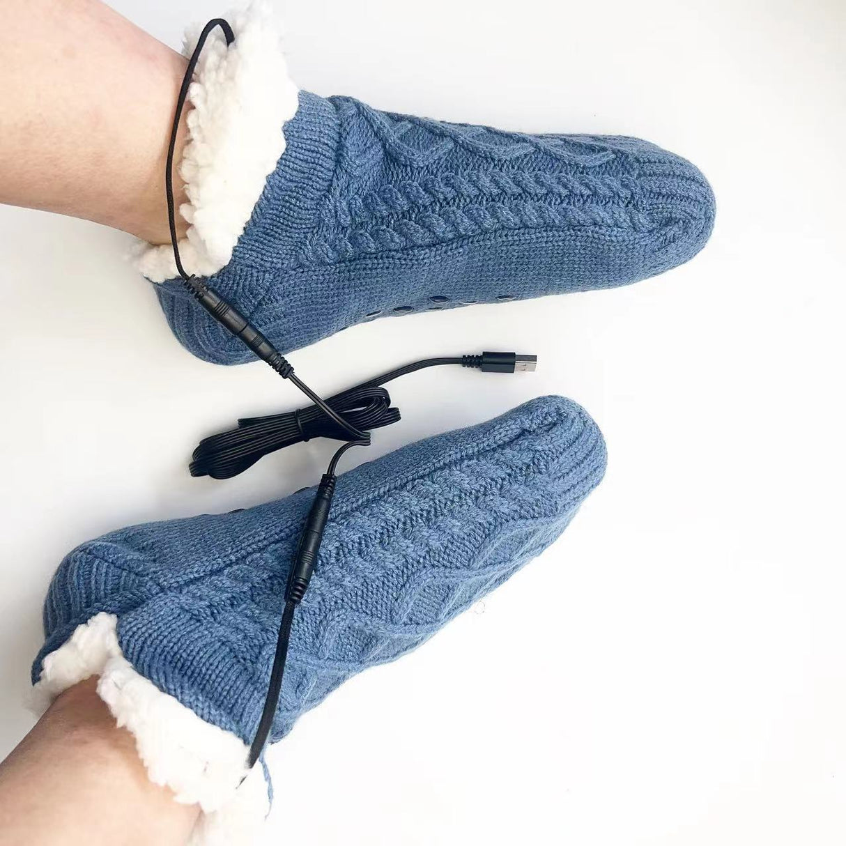 New USB Foot Warmer Home Electric Floor Socks Winter Home Foot Protection Warm Christmas Socks - V.I.P Digital Presence
