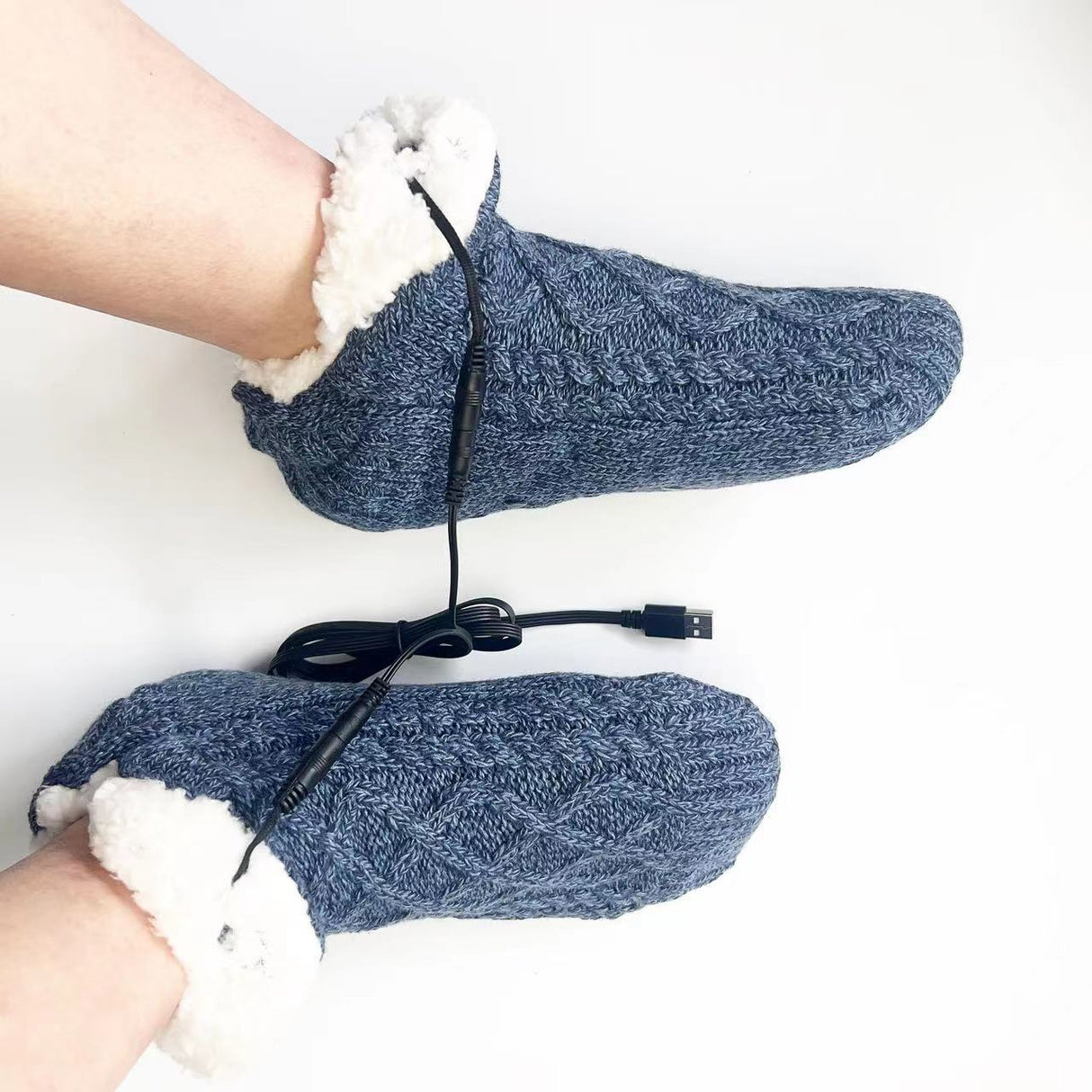 New USB Foot Warmer Home Electric Floor Socks Winter Home Foot Protection Warm Christmas Socks - V.I.P Digital Presence