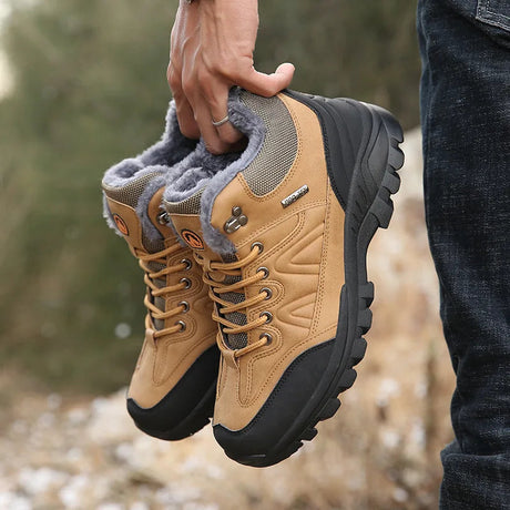 New winter sports shoes for men, outdoor shoes with plush insulation, cotton shoes, lightweight hiking shoes, oversized hiking shoes - V.I.P Digital Presence
