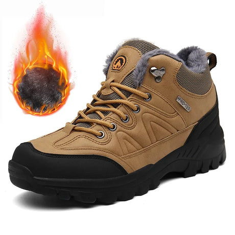 New winter sports shoes for men, outdoor shoes with plush insulation, cotton shoes, lightweight hiking shoes, oversized hiking shoes - V.I.P Digital Presence
