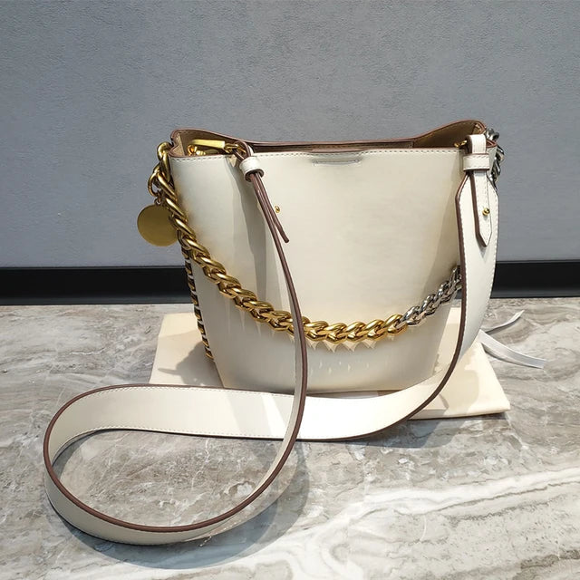New Women's Bucket Bag Luxury Shoulder Bag High Quality Handbag Fashion Women's Bag Thick Chain Party Bag Wallet - V.I.P Digital Presence