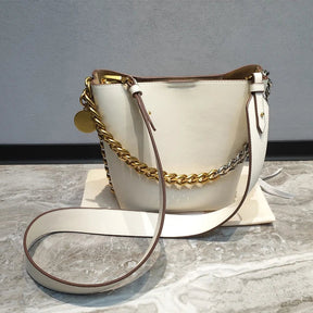 New Women's Bucket Bag Luxury Shoulder Bag High Quality Handbag Fashion Women's Bag Thick Chain Party Bag Wallet - V.I.P Digital Presence