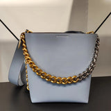 New Women's Bucket Bag Luxury Shoulder Bag High Quality Handbag Fashion Women's Bag Thick Chain Party Bag Wallet - V.I.P Digital Presence