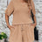 Notched Half Sleeve Top and Shorts Set - V.I.P Digital Presence