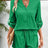 Notched Long Sleeve Top and Shorts Set - V.I.P Digital Presence