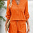 Notched Long Sleeve Top and Shorts Set - V.I.P Digital Presence