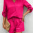 Notched Long Sleeve Top and Shorts Set - V.I.P Digital Presence