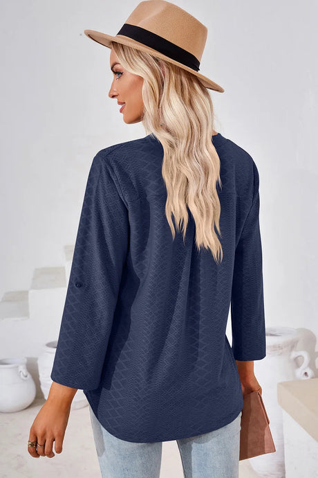 Notched Roll-Tab Sleeve T-Shirt - V.I.P Digital Presence