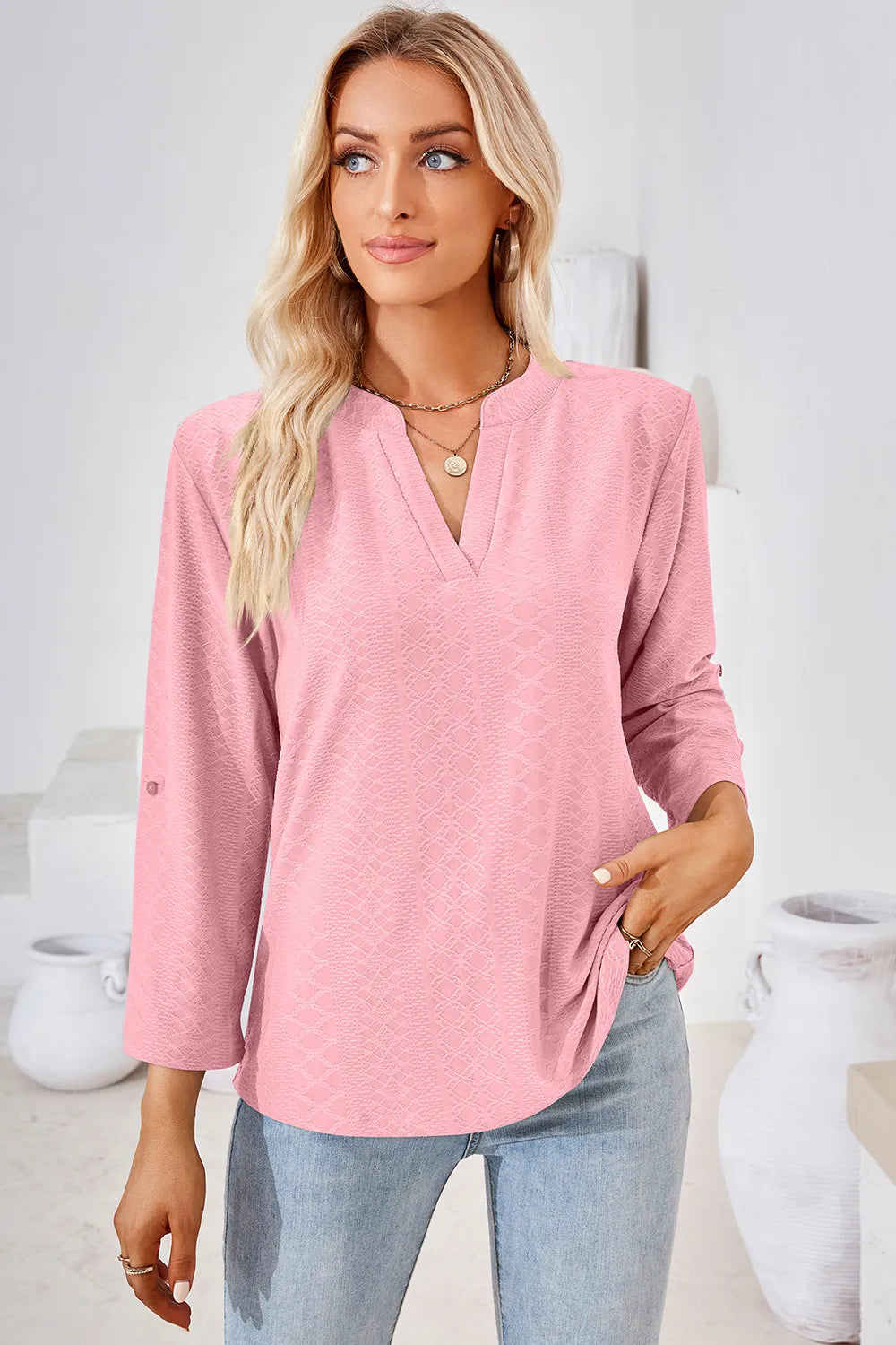 Notched Roll-Tab Sleeve T-Shirt - V.I.P Digital Presence