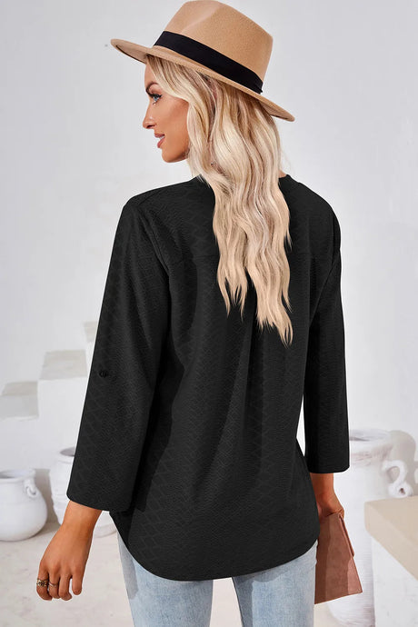 Notched Roll-Tab Sleeve T-Shirt - V.I.P Digital Presence