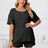 Notched Short Sleeve and Shorts Lounge Set - V.I.P Digital Presence