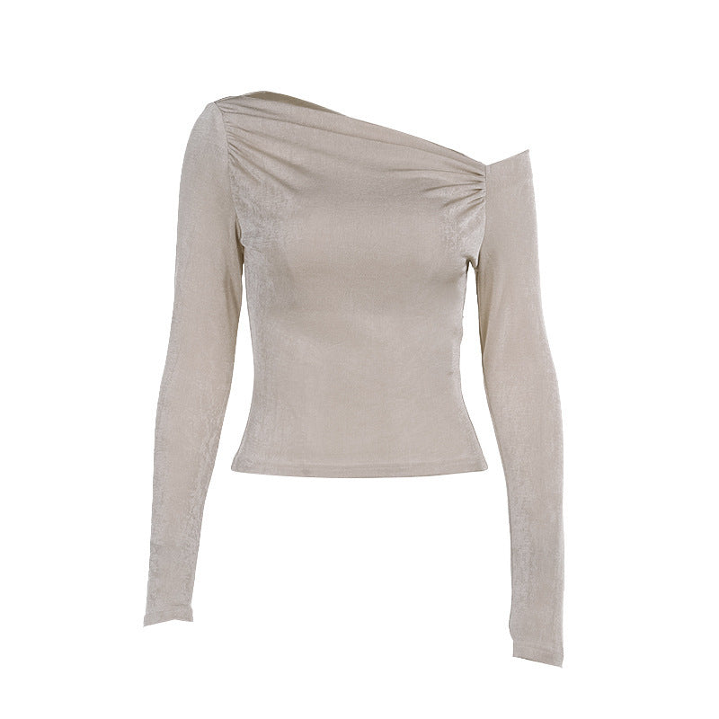 One shoulder long sleeved top as a base for women's clothing - V.I.P Digital Presence