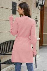 Open Front Lantern Sleeve Cardigan - V.I.P Digital Presence