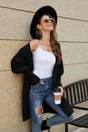 Open Front Lantern Sleeve Cardigan - V.I.P Digital Presence