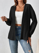 Open Front Long Sleeve Cardigan - V.I.P Digital Presence