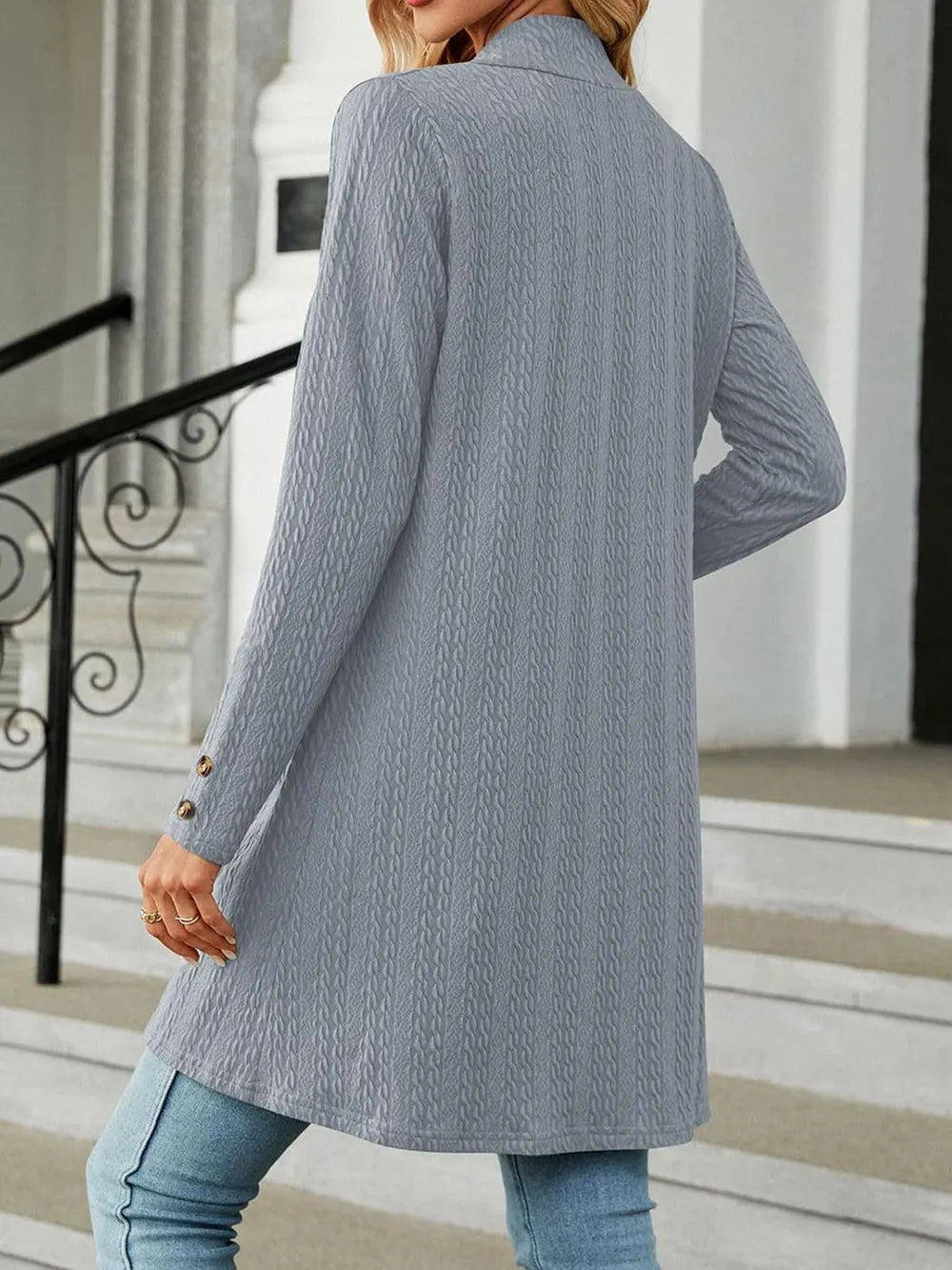 Open Front Long Sleeve Cardigan - V.I.P Digital Presence