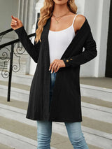 Open Front Long Sleeve Cardigan - V.I.P Digital Presence