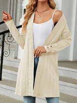 Open Front Long Sleeve Cardigan - V.I.P Digital Presence