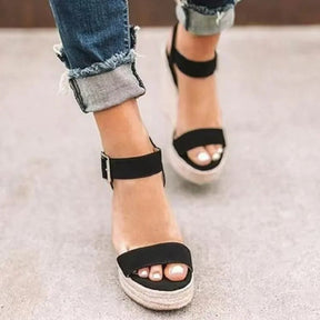 Open Toe High Heel Wedge Sandals - V.I.P Digital Presence