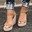 Open Toe High Heel Wedge Sandals - V.I.P Digital Presence