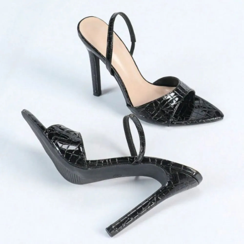 Open Toe Stiletto Sandals - V.I.P Digital Presence