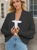 Openwork Open Front Long Sleeve Cardigan - V.I.P Digital Presence
