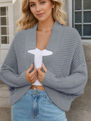 Openwork Open Front Long Sleeve Cardigan - V.I.P Digital Presence