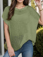 Openwork Round Neck Short Sleeve Cover-Up - V.I.P Digital Presence