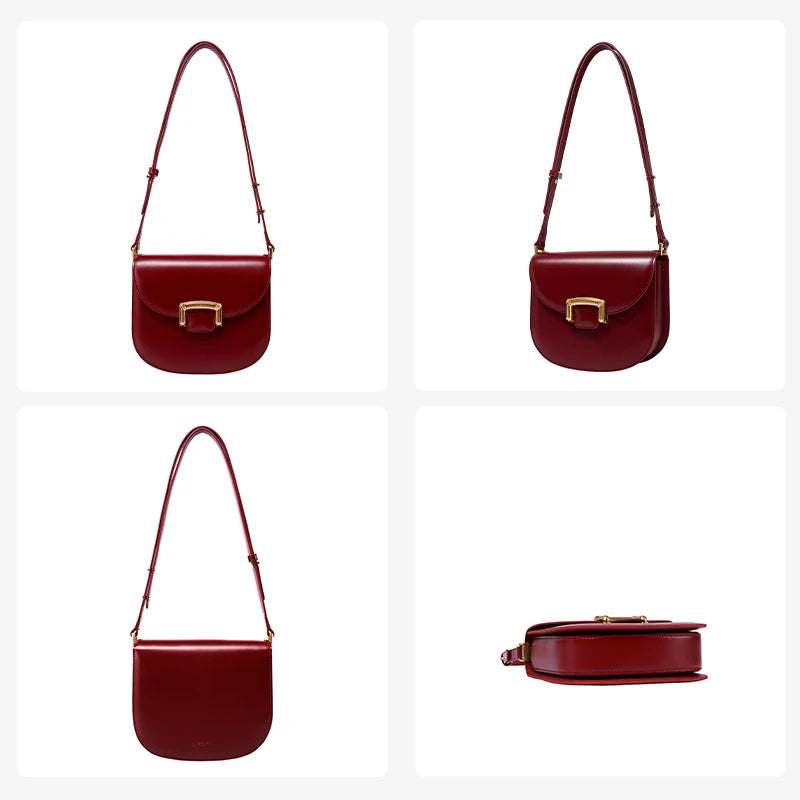 Original Women Bag  New Trendy High-end Wedding Bag Shoulder Bag Commuting Handbag Retro Style Saddle Bag - V.I.P Digital Presence