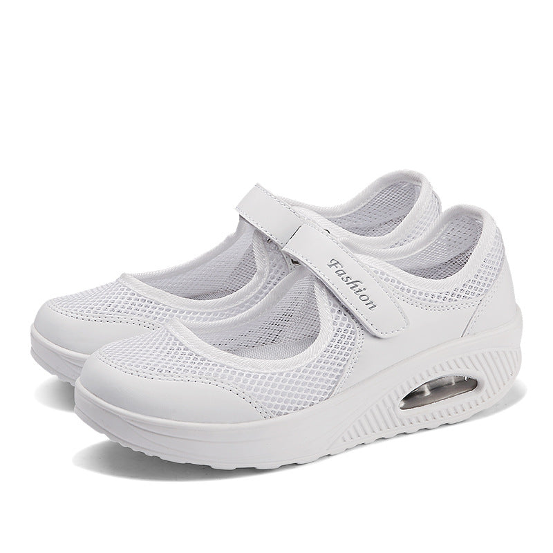 Outdoor large-size mesh shoes rocking shoes women's shoes air cushion mesh shoes sneakers foot covers - V.I.P Digital Presence