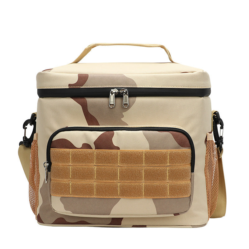 Outdoor Oxford cloth square waterproof camouflage insulation bag wear-resistant portable work convenient lunch box bag - V.I.P Digital Presence