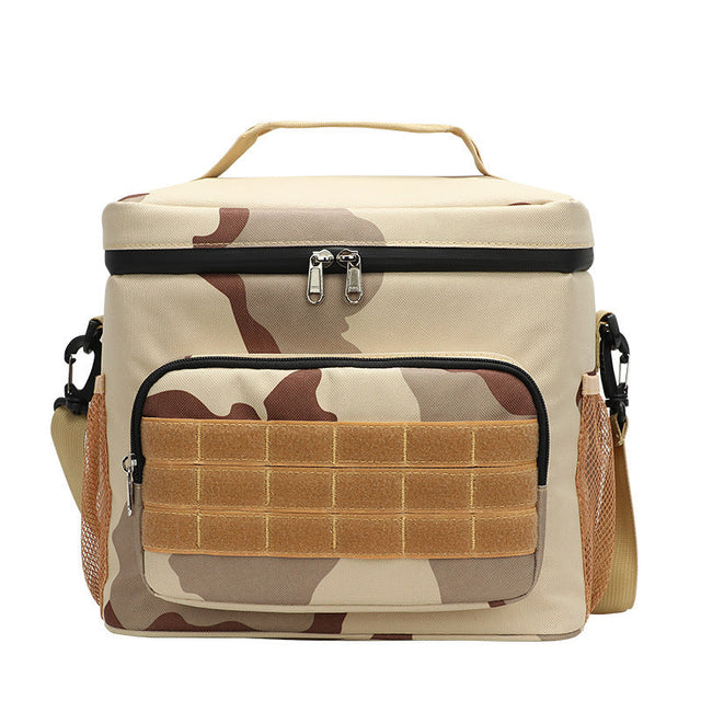 Outdoor Oxford cloth square waterproof camouflage insulation bag wear-resistant portable work convenient lunch box bag - V.I.P Digital Presence