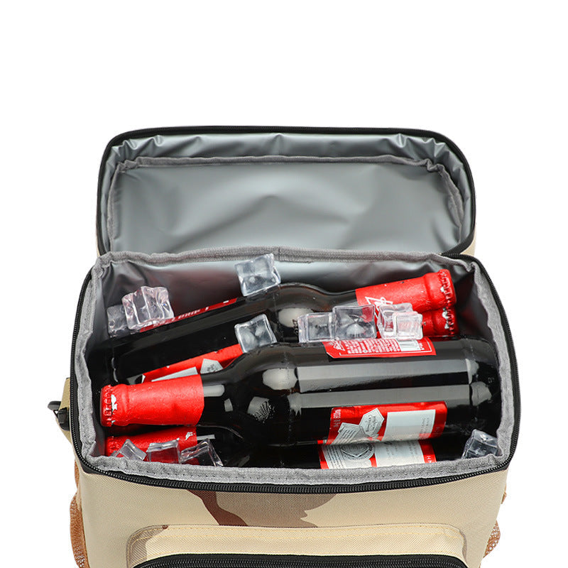 Outdoor Oxford cloth square waterproof camouflage insulation bag wear-resistant portable work convenient lunch box bag - V.I.P Digital Presence