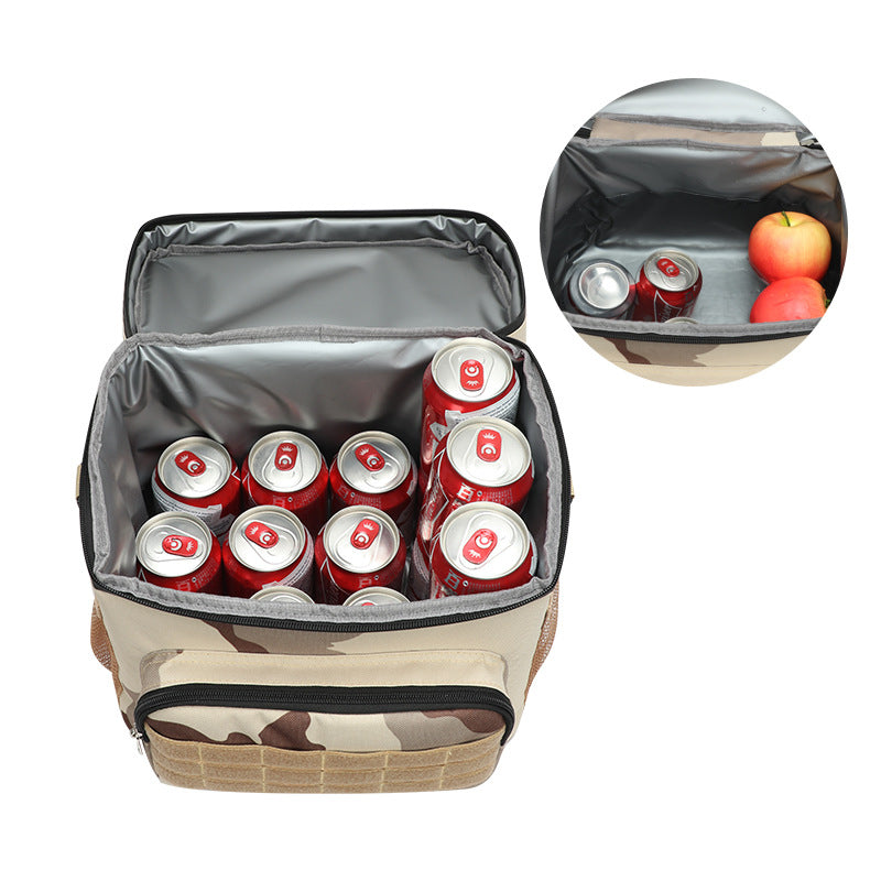Outdoor Oxford cloth square waterproof camouflage insulation bag wear-resistant portable work convenient lunch box bag - V.I.P Digital Presence