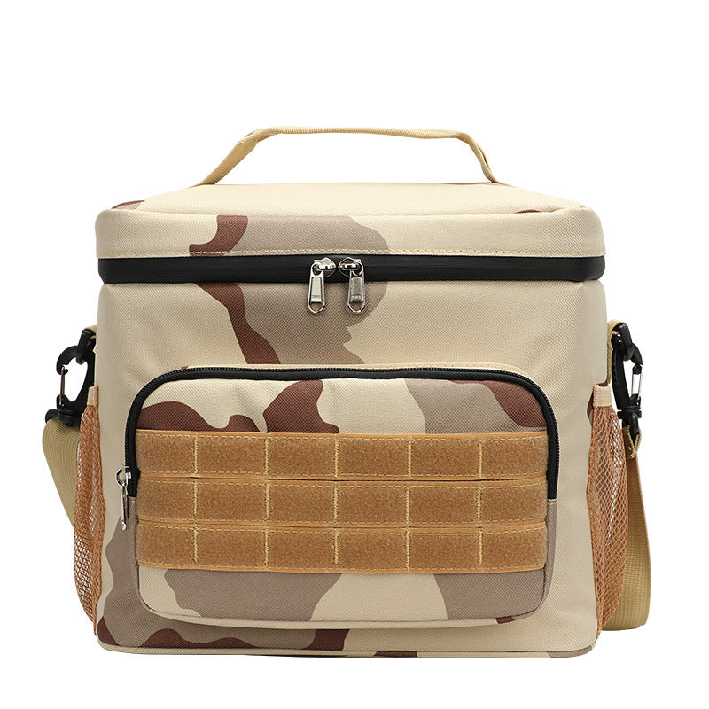 Outdoor Oxford cloth square waterproof camouflage insulation bag wear-resistant portable work convenient lunch box bag - V.I.P Digital Presence