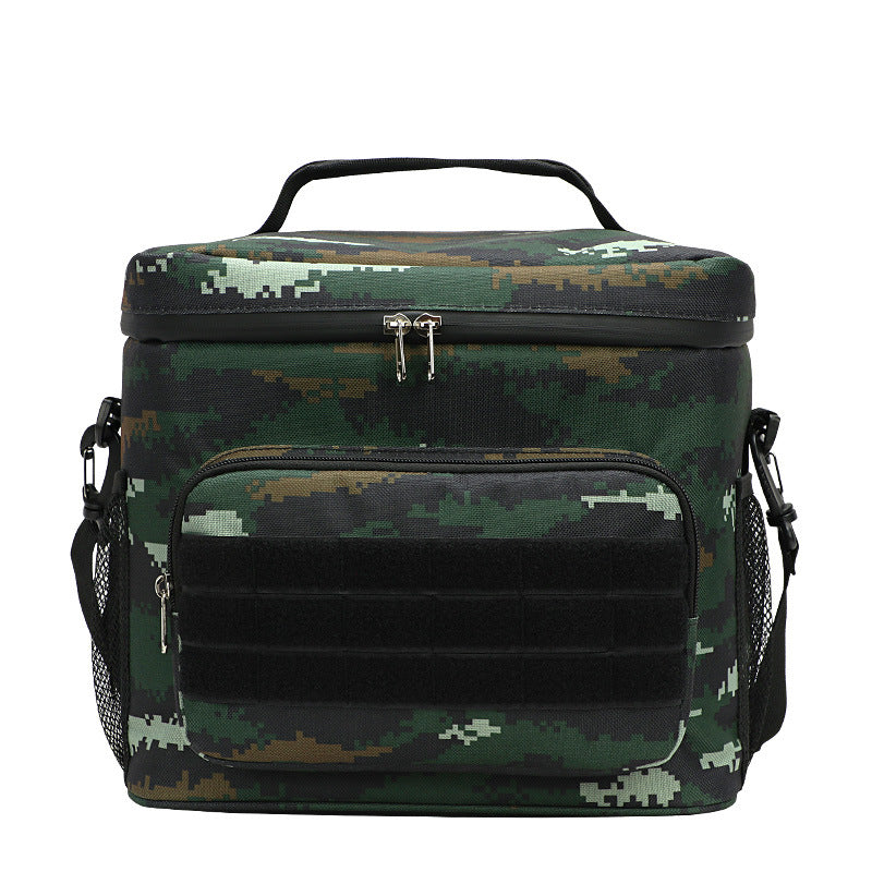 Outdoor Oxford cloth square waterproof camouflage insulation bag wear-resistant portable work convenient lunch box bag - V.I.P Digital Presence