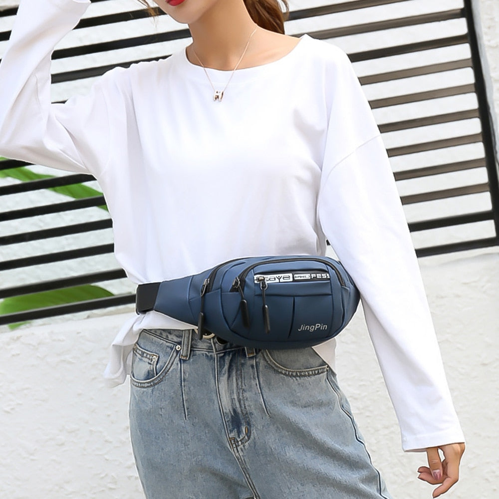 Outdoor Waist Bag Waterproof Waist Bum Bag Running Jogging Belt Pouch Zip Fanny Pack  Mobile Phone Bag Oxford Cloth Chest Bag - V.I.P Digital Presence