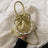 Pearl chain pleated shoulder bag women new solid color soft surface ins beam mouth portable Messenger bag - V.I.P Digital Presence