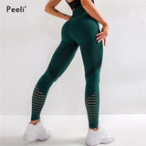 Peeli High Waist Seamless Leggings Yoga Pants Push Up Fitness Tight Workout Tummy Control Gym Leggings Athletic Pants Sportswear - V.I.P Digital Presence