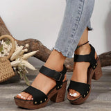 Peep Toe Block Heel Sandals - V.I.P Digital Presence