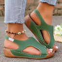 Peep Toe Cutout Wedge Sandals - V.I.P Digital Presence